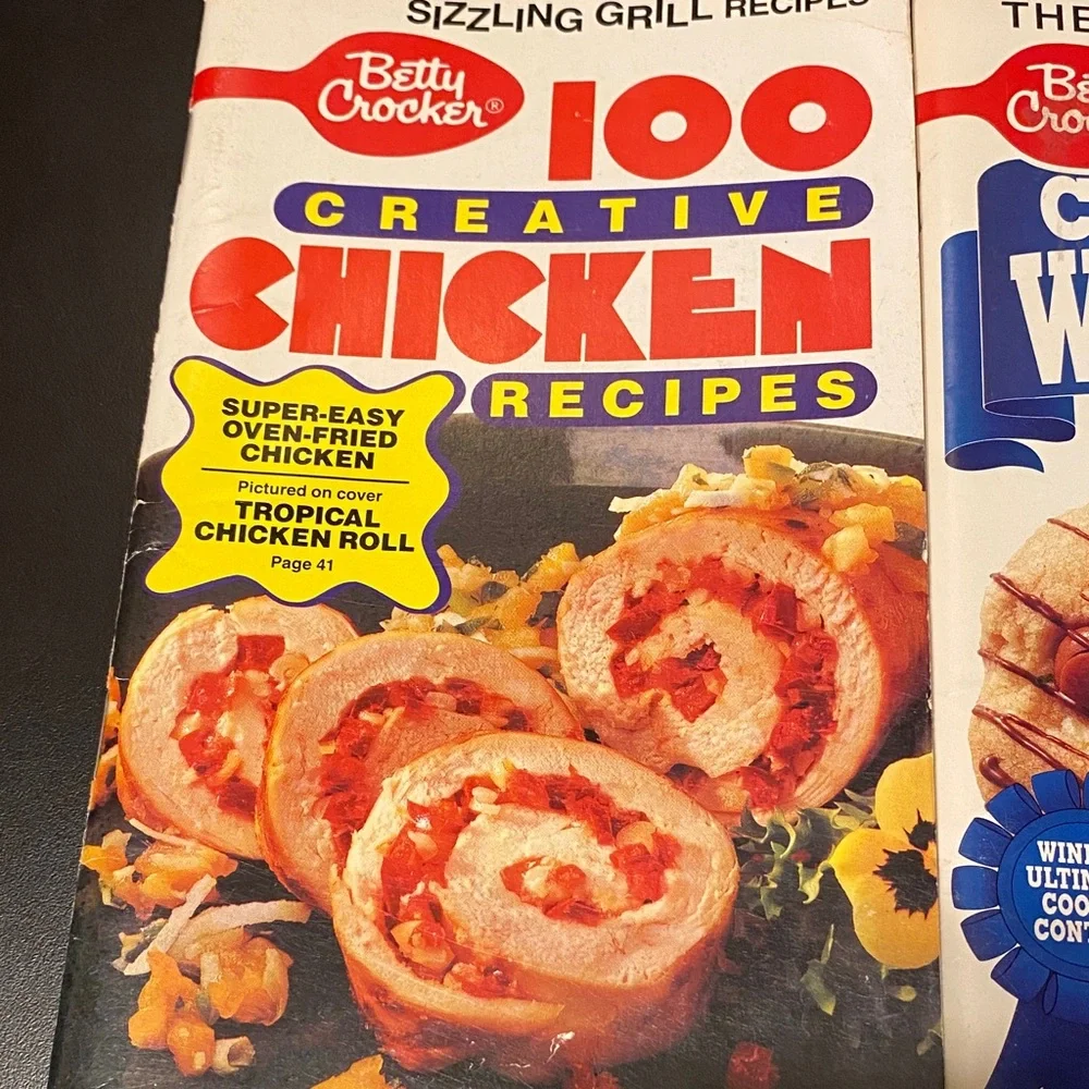 Betty Crocker vintage Cookbook Collection - Red, Blue, and White Covers